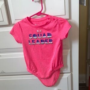Under Armour Bright Pink Baby Onesie
